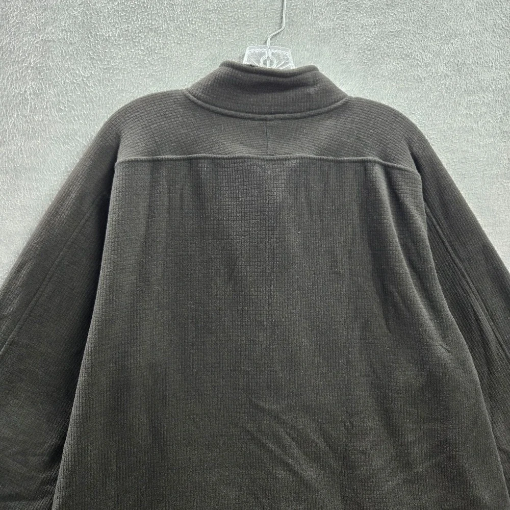 The North Face Men Jacket XL Gray Fleece Lined Logo Full Zip Mock Neck READ
